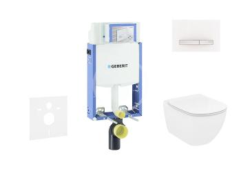 GEBERIT - Kombifix Modul na závesné WC s tlačidlom Sigma50, alpská biela + Ideal Standard Tesi - WC a doska, Rimless, SoftClose 110.302.00.5 NE8