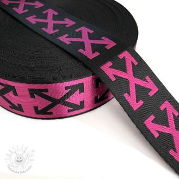 Popruh 3,5 cm Cross fuchsia