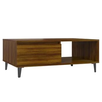SHUMEE Konferenčný stolík hnedý dub 90 × 60 × 35 cm drevotrieska, 813175