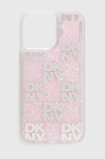 Puzdro na mobil Dkny iPhone 15 Pro Max 6.7" ružová farba, DKHCP15XLCPEPP,