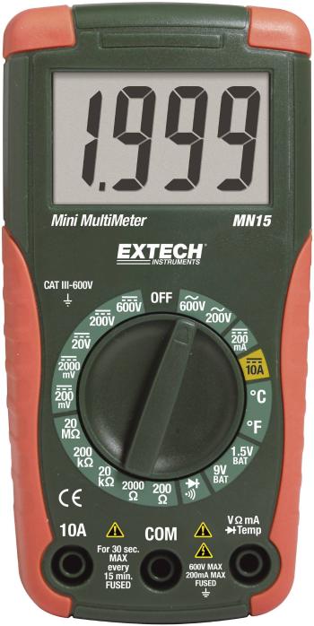 Extech MN15A ručný multimeter  digitálne/y  CAT III 600 V Displej (counts): 2000
