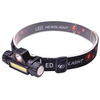 Solight LED čelové nabíjacie svietidlo 3 W + COB150 + 120 lm Li-Ion USB (8592718026677)