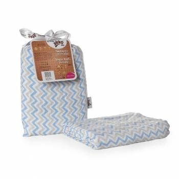 XKKO BMB zavinovačka - osuška, 120x120 - Scandinavian Baby Blue Chevron