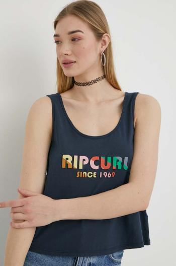 Bavlnený top Rip Curl tmavomodrá farba