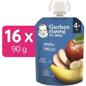 GERBER Natural kapsička banán a jablko 16× 90 g (8445290256591)