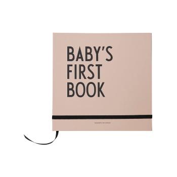 Ružová detská spomienková knižka Design Letters Baby's First Book
