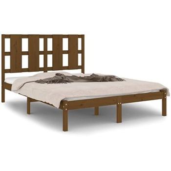 Rám postele medovo hnedý masívne drevo 135 × 190 cm Double, 3105578