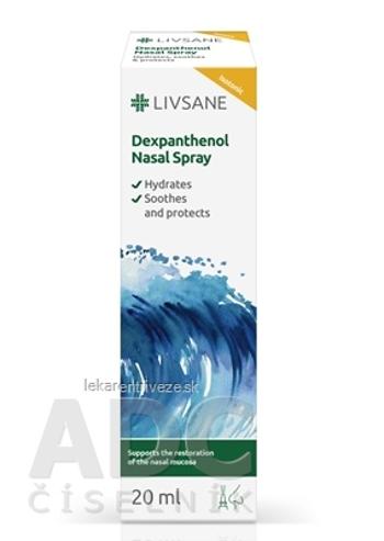 LIVSANE Nosový sprej Dexpanthenol morská voda izotonická 1x20 ml