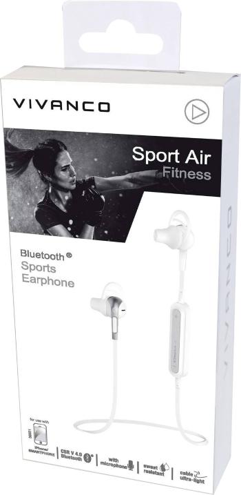 Vivanco SPORT AIR FITNESS W Bluetooth športové #####In Ear Headset  odolný proti potu biela