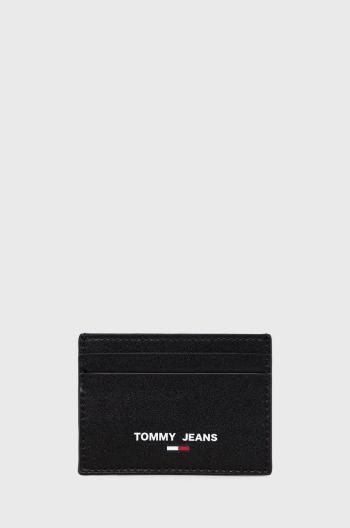 Puzdro na karty Tommy Jeans pánsky, čierna farba