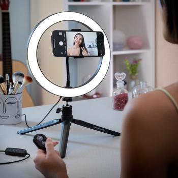 Selfie kruhové svetlo so statívom a diaľkovým ovládaním