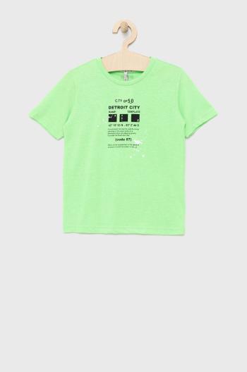 Detské tričko Birba&Trybeyond zelená farba, s potlačou
