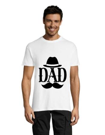 Moustache Dad pánske tričko biele XS