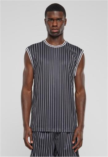 Urban Classics Striped Mesh Tanktop black/white - XXL