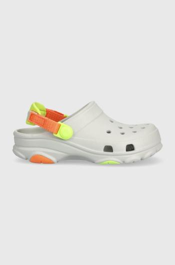 Detské šľapky Crocs CLASSIC ALL TERAIN šedá farba