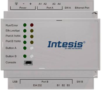 Intesis INKNXMBM2500000 Modbus/KNX brána RS-485, RJ-45, Ethernet    24 V/DC 1 ks