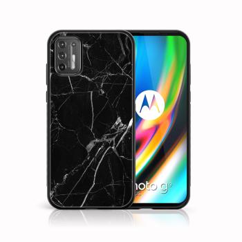 MY ART Silikónový kryt Motorola Moto G9 Plus BLACK MARBLE (142)