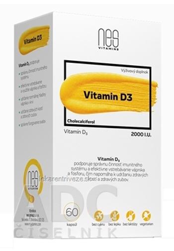 nesVITAMINS Vitamin D3 2000 I.U. cps 1x60 ks