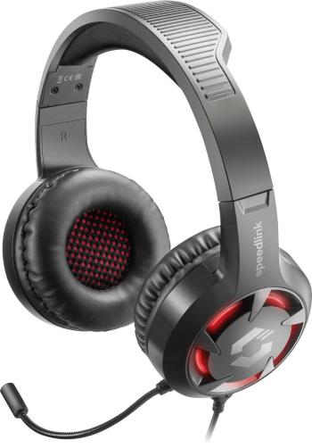 SpeedLink CASAD herný headset 2x 3,5 mm jack (mic./slu.), s USB káblový cez uši čierna stereo