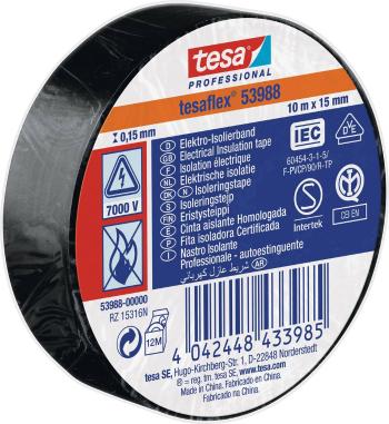 tesa  53988-00000-00 izolačná páska tesa® Professional čierna (d x š) 10 m x 15 mm 1 ks