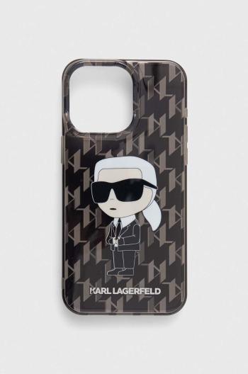 Puzdro na mobil Karl Lagerfeld iPhone 15 Pro Max 6.7" čierna farba