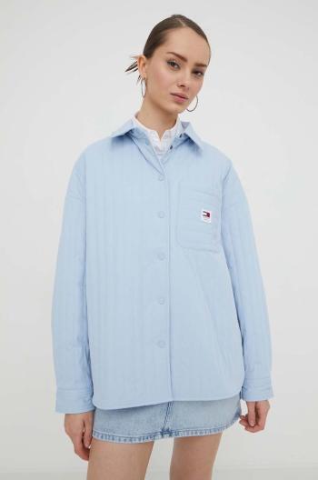 Košeľové sako Tommy Jeans prechodná,oversize,DW0DW17522