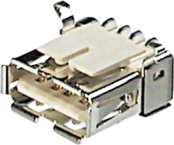 USB-zabudovacia zdierka-SMD 2.0 zásuvka, vstavateľná horizontálna TC-A-USB A/SMT-203  1586504 TRU COMPONENTS Množstvo: 1