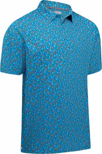 Callaway Mens Micro Novelty Golf Print Polo Vallarta Blue S