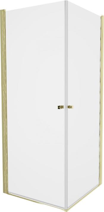 MEXEN/S - PRETORIA duo sprchovací kút 80 x 80 cm, transparent, zlatá 852-080-080-50-00-02