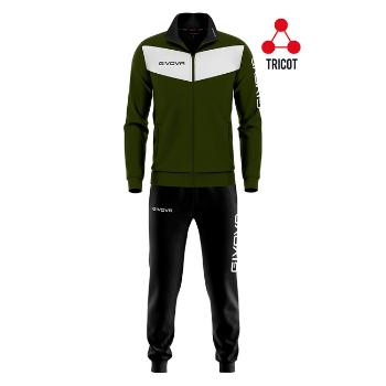 TUTA VISA TRIACETATO VERDE MILITARE/NERO Tg. 3XS