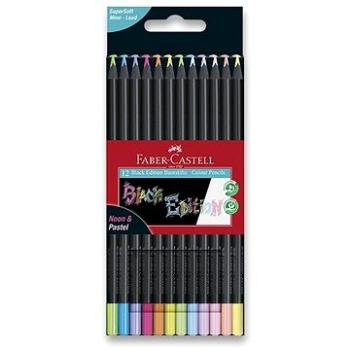 FABER-CASTELL Black Edition Neon/Pastel, 12 farieb (4005401164104)