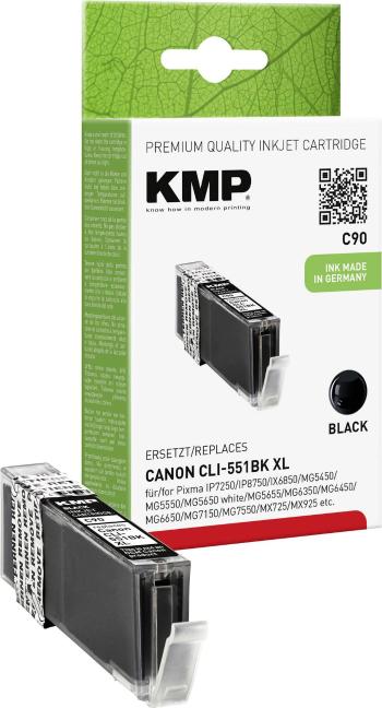 KMP Ink náhradný Canon CLI-551BK, CLI-551BK XL kompatibilná  foto čierna C90 1520,0001