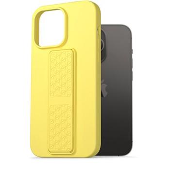 AlzaGuard Liquid Silicone Case with Stand na iPhone 14 Pro Max žlté (AGD-PCSS0032Y)