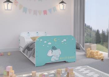 Detská posteľ MIKI 160 x 80 cm - Sloník  LITTLE ELEPHANT posteľ + úložný priestor