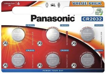 PANASONIC Lítiová batéria (gombíková) CR-2032EL/6BP 3V (Blister 6ks)
