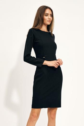 Čierne krátke šaty S206