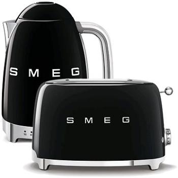 rychlovarná konvice SMEG 50s Retro Style 1,7l LED indikátor černá + topinkovač SMEG 50s Retro Styl