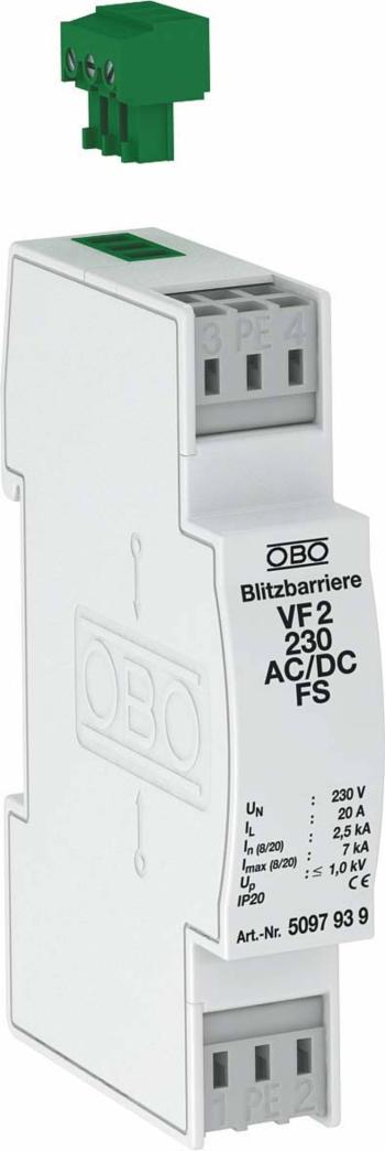 OBO Bettermann 5097939 VF2-230-AC/DC-FS bariéra proti blesku     1 ks