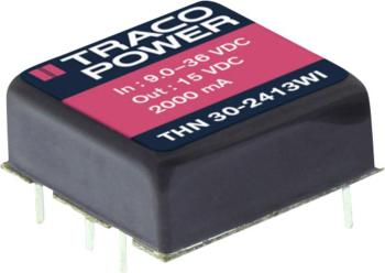 TracoPower THN 30-2415WI DC / DC menič napätia, DPS 24 V/DC 24 V/DC 1250 mA 30 W Počet výstupov: 1 x