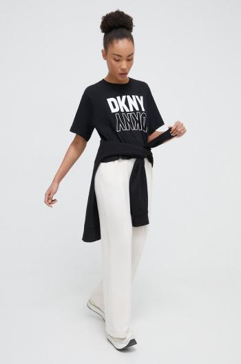 Tepláky Dkny béžová farba, jednofarebné, DP3P3339