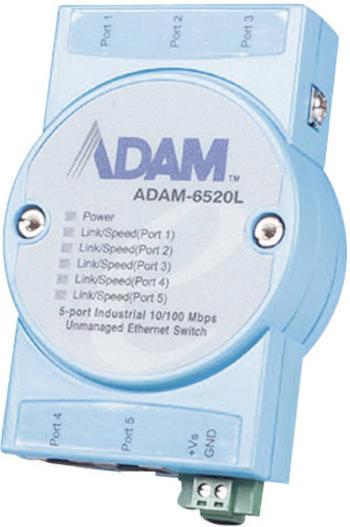 Advantech ADAM-6520L prepínač LAN  Počet výstupov: 5 x  12 V/DC, 24 V/DC, 48 V/DC