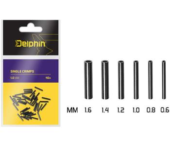 Delphin crimpy single crimps 40 ks - 0,8 mm