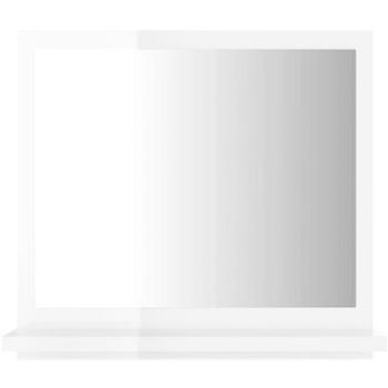 Kúpeľňové zrkadlo biele vysoký lesk 40x10,5x37 cm drevotrieska 804559