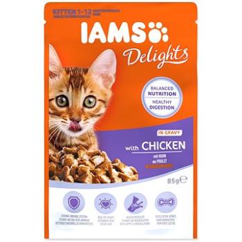 Kapsička IAMS mačiatko – kura v omáčke 85 g (8710255100173)