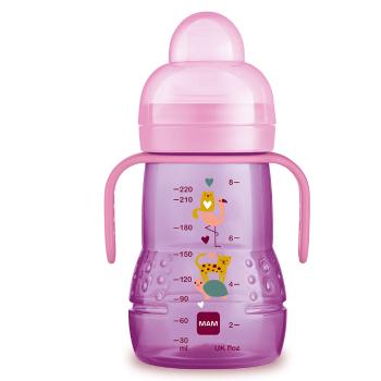 MAM Hrnček Trainer+, 220 ml 4m+, fialový