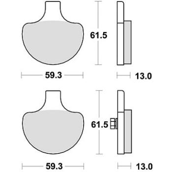 Braking brzdové doštičky (sinterová zmes CM77) (2 ks) M501 – 334 (M501-334)