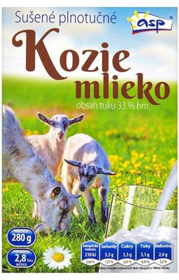 ASP Kozie mlieko sušené plnotučné, 1 x 280 g