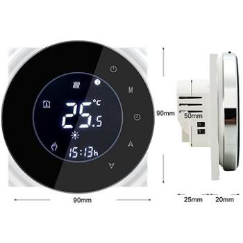 iQtech SmartLife GCLW-W, WiFi termostat pre bojlery a kotle s bezpotenciálovým spínaním, biely (IQTGCLW-W)