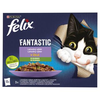 FELIX Fantastic Multipack 12x85g hovädzie s mrkvou / kura s paradajkami / losos s cuketou / pstruh so zel. fazuľkami