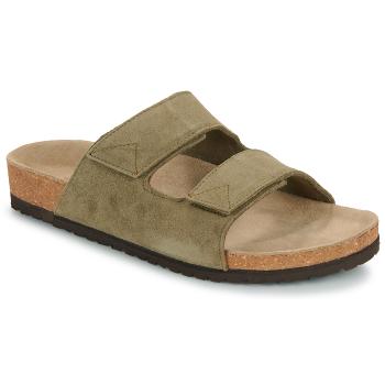 Selected  SLHBASTIAN SUEDE STRAP SLIDER B  Šľapky Kaki